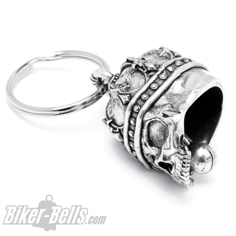 3D Skull King Biker-Bell Death's Head with Crown Ride Bell Motorcycle Bravo Bell